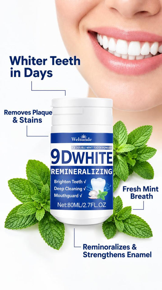 9DWhite Remineralizing Tooth Powder